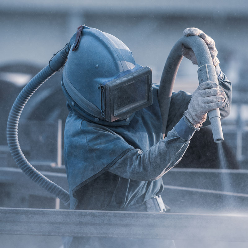 Sandstrahltechnik für Reinigung von Oberflächen